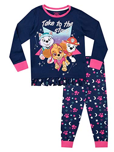 PAW PATROL Mädchen Skye und Everest Schlafanzug Blau 122 von PAW PATROL