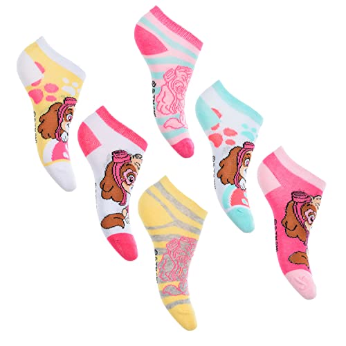 PAW PATROL Mädchen Sneaker Socken mit Skye Motiv 6er Pack (Größe 31-34) von PAW PATROL