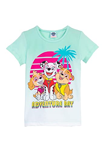 PAW PATROL Mädchen T-Shirt mit Skye, Marshall und Rubble 82228 grün, Größe 104, 4 Jahre von PAW PATROL