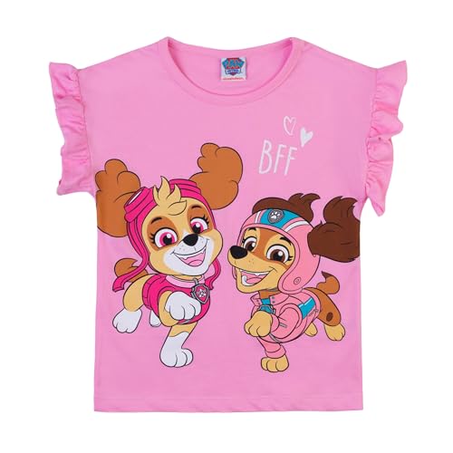 PAW PATROL Mädchen T-Shirt mit Skye und Liberty 82203 pink, Größe 104,4 Jahre von PAW PATROL