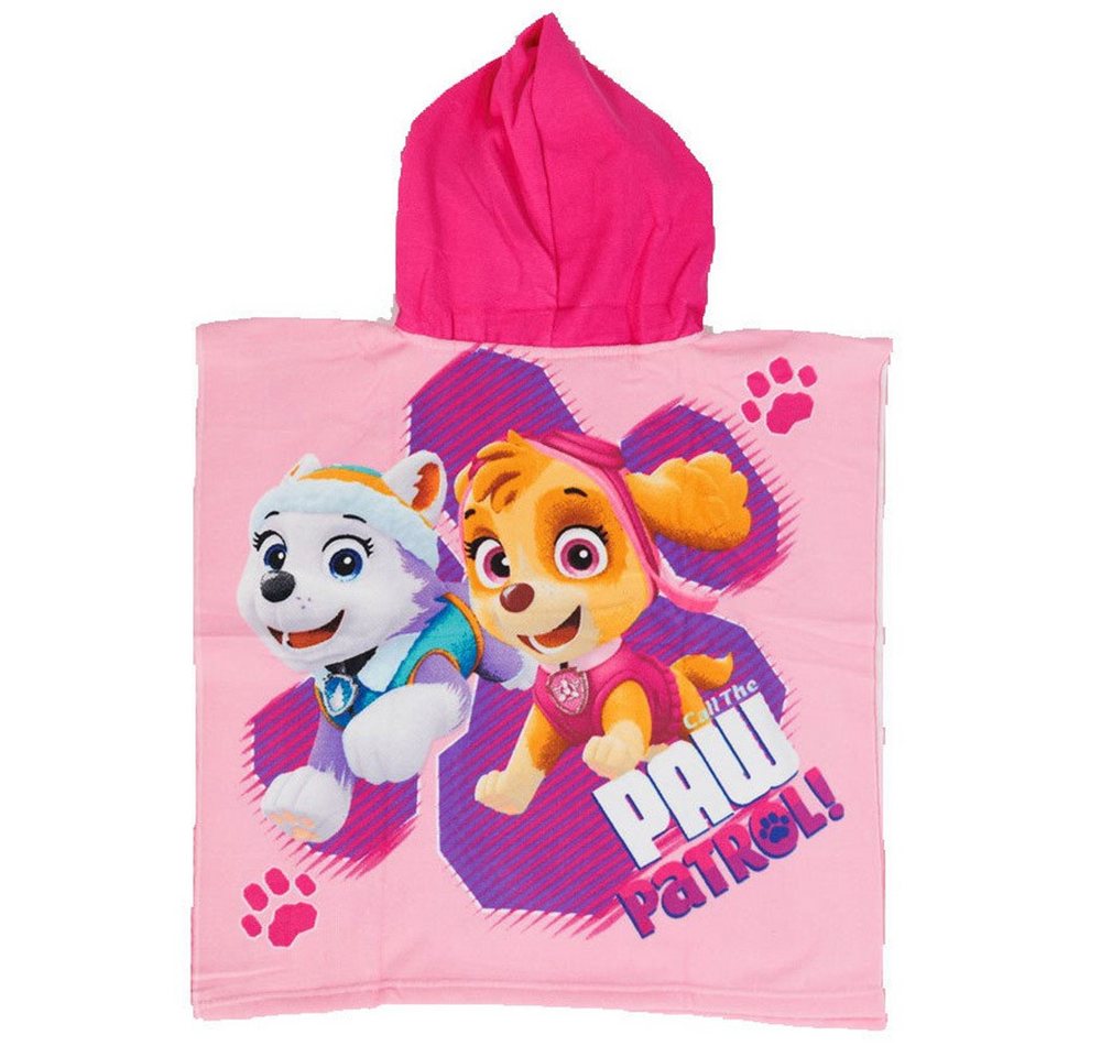 PAW PATROL Poncho Paw Patrol Strandtuch Poncho 55x110 cm Schnelltrocknend von PAW PATROL