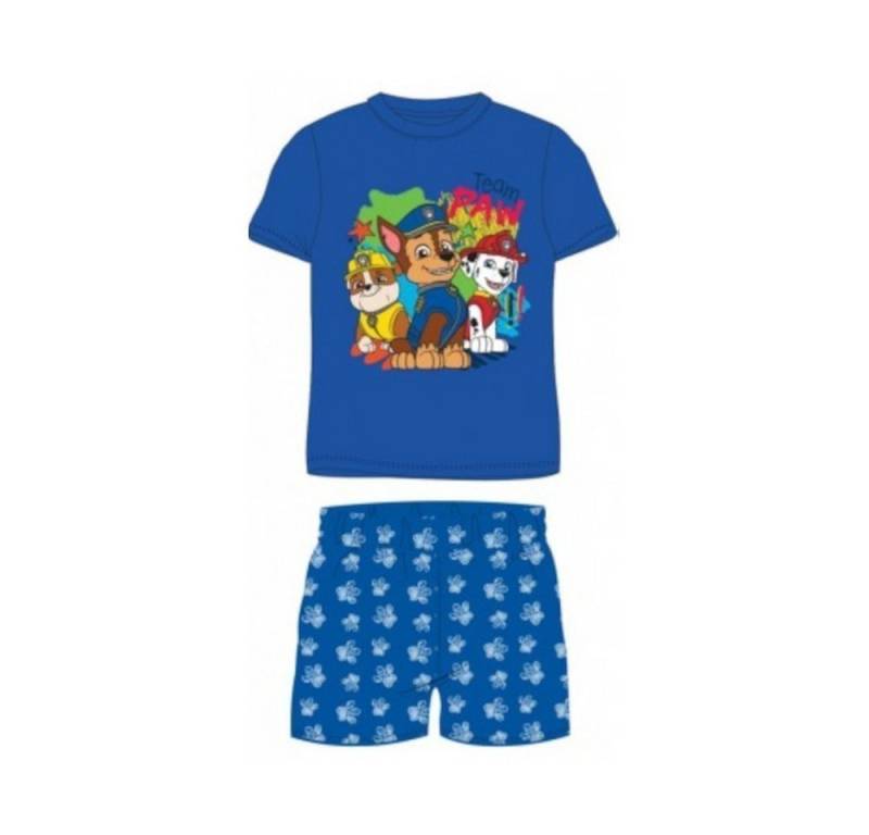 PAW PATROL Pyjama Jungen-Pyjama PAW Patrol „TeamPaw“ kurz, Blau & Grau-Grün, Gr. (Set, 2 tlg) von PAW PATROL