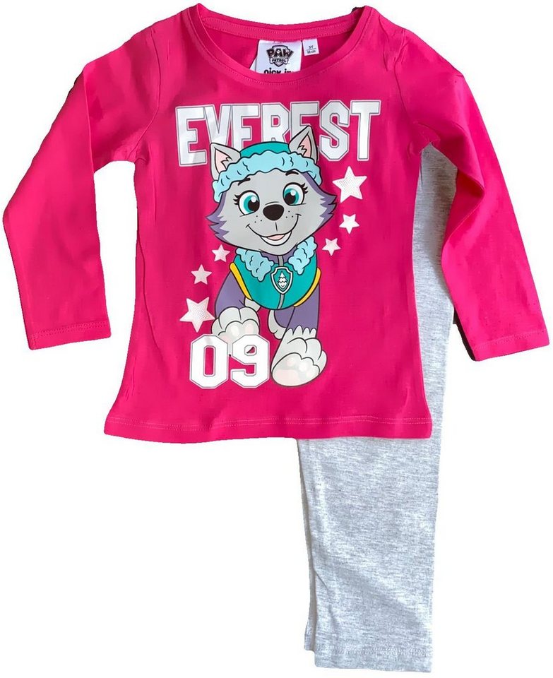 PAW PATROL Pyjama Mädchen Schlafanzug langer Pyjama Pink Paw Patrol 98 104 110 128 von PAW PATROL