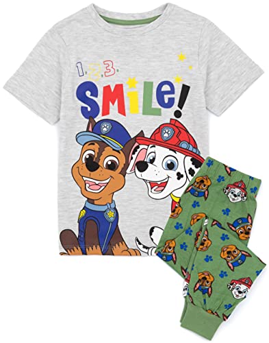 PAW PATROL Pyjamas Jungen Kinder Chase Marshall Smile Green PJs Sets von PAW PATROL