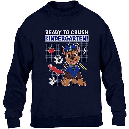 PAW PATROL Ready to Crush The Kindergarten Chase Geschenk Kinder Pullover Sweatshirt 116 Marineblau von PAW PATROL