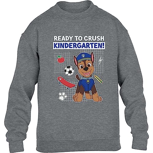 PAW PATROL Ready to Crush The Kindergarten Chase Geschenk Kinder Pullover Sweatshirt 140 Grau von PAW PATROL