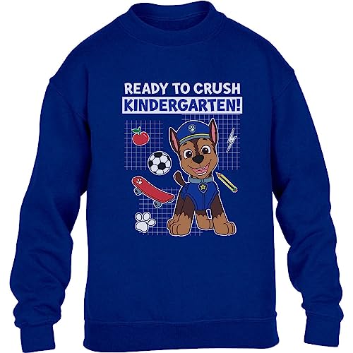 PAW PATROL Ready to Crush The Kindergarten Chase Geschenk Kinder Pullover Sweatshirt 152 Blau von PAW PATROL