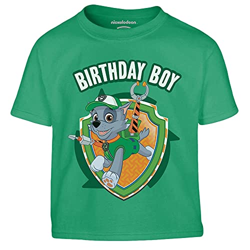 PAW PATROL Rocky Birthday Boy Geburtstag Junge Kinder Jungen T-Shirt 104 Grün, Vwf2wfH6tEC2tE1Qe von PAW PATROL