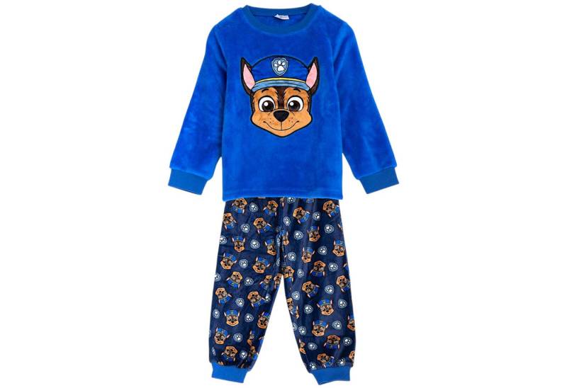 PAW PATROL Schlafanzug Chase (2 tlg) Jungen Fleece Pyjama langarm Gr. 92 - 116 cm von PAW PATROL