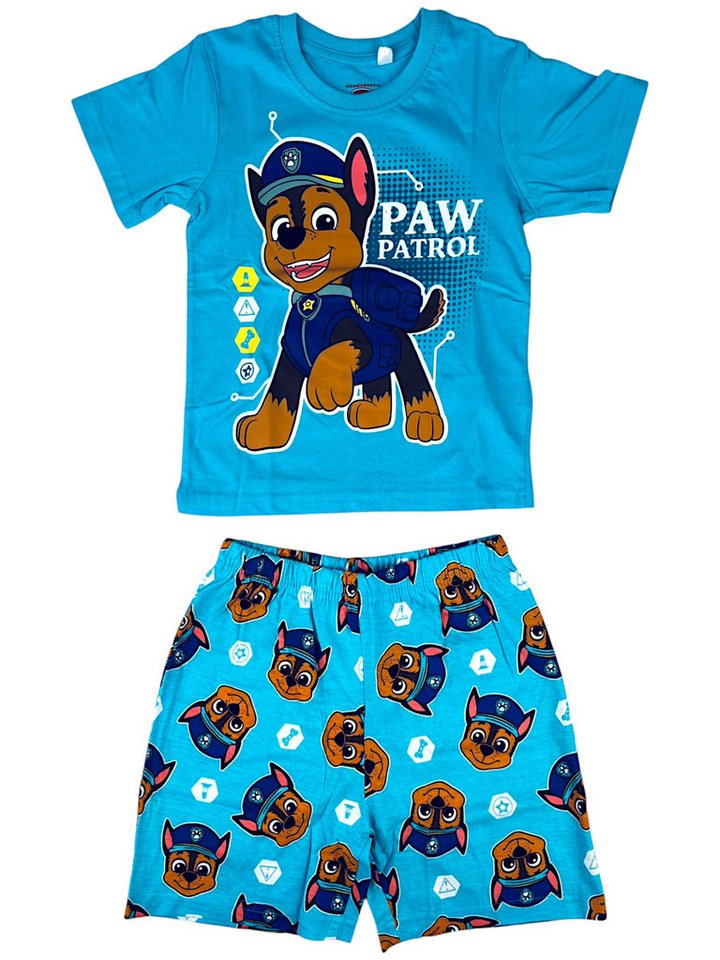 PAW PATROL Schlafanzug Chase (2 tlg) Pyjama Set kurz -Jungen Shorty Gr. 98 - 128 cm von PAW PATROL