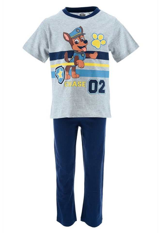 PAW PATROL Schlafanzug Chase Kinder Jungen Pyjama kurzarm Nachtwäsche (2 tlg) von PAW PATROL