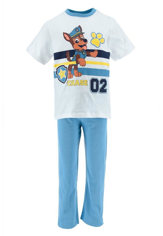 PAW PATROL Schlafanzug Chase Kinder Jungen Pyjama kurzarm Nachtwäsche (2 tlg) von PAW PATROL