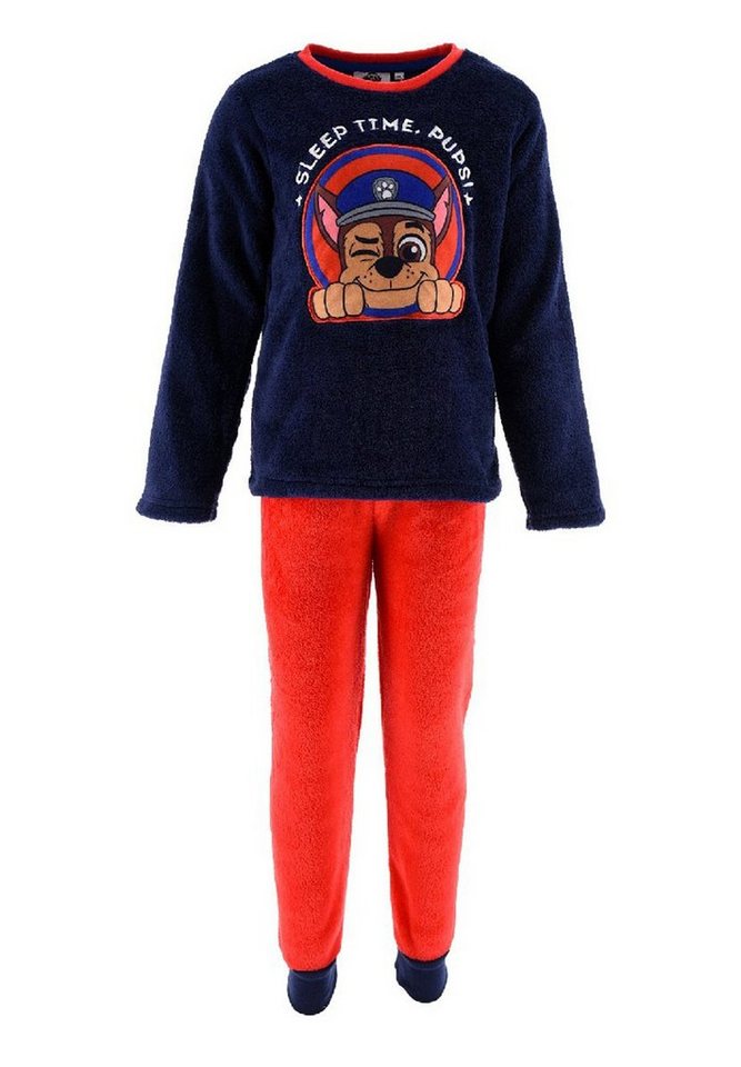 PAW PATROL Schlafanzug Chase Kinder Jungen Pyjama langarm Nachtwäsche (2 tlg) von PAW PATROL