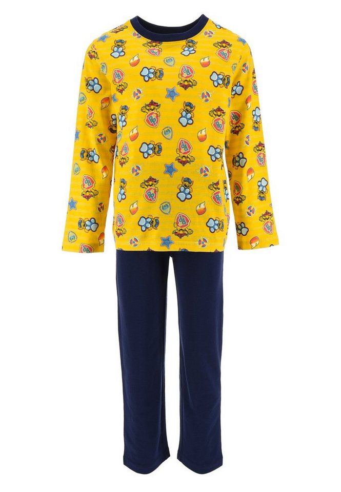 PAW PATROL Schlafanzug Chase Marshall Kinder Jungen Pyjama langarm Nachtwäsche (2 tlg) von PAW PATROL