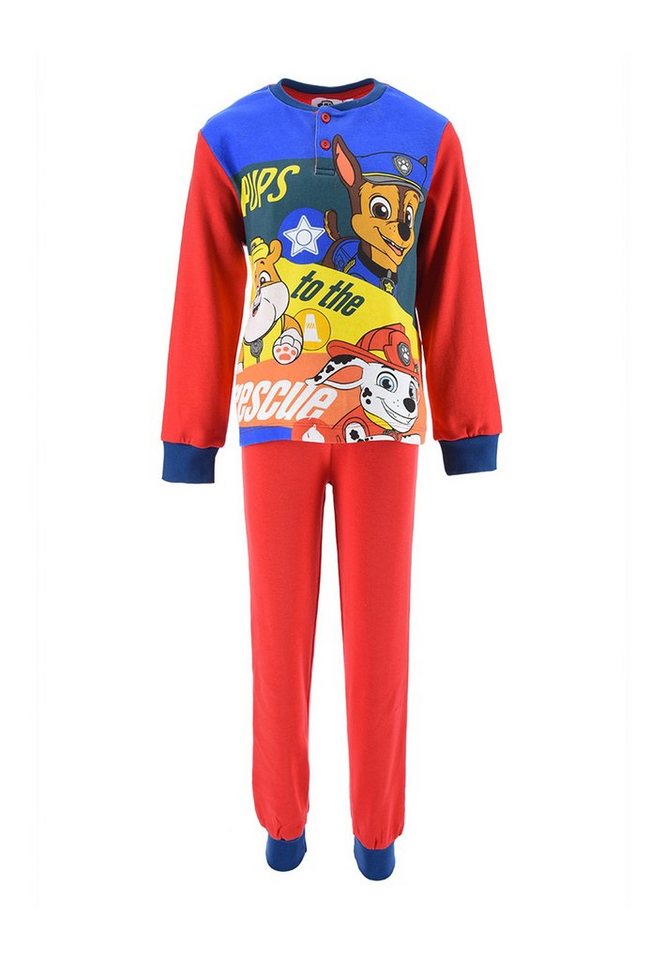 PAW PATROL Schlafanzug Chase Marshall Rubble Kinder Jungen Pyjama langarm Nachtwäsche (2 tlg) von PAW PATROL