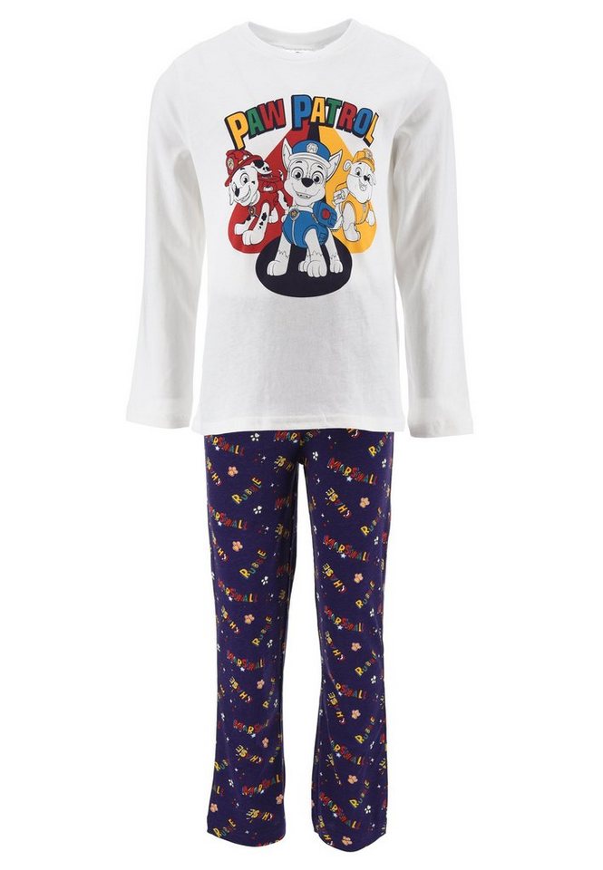 PAW PATROL Schlafanzug Chase Marshall Rubble Kinder Jungen Pyjama langarm Nachtwäsche (2 tlg) von PAW PATROL