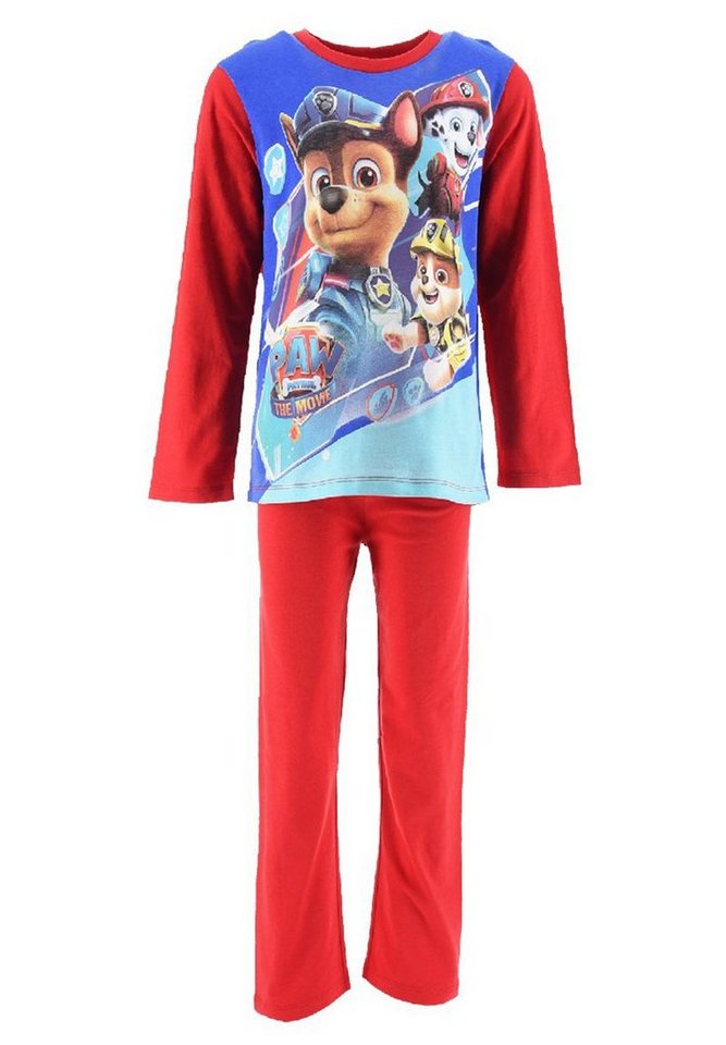 PAW PATROL Schlafanzug Kinder Jungen Pyjama Langarmshirt Langarm T-Shirt + Schlafhose Chase Marshall Rubbles von PAW PATROL