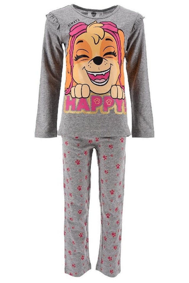 PAW PATROL Schlafanzug Kinder Mädchen Schlafanzug Kinder Pyjama Langarm Shirt + Schlaf-Hose (2 tlg) von PAW PATROL
