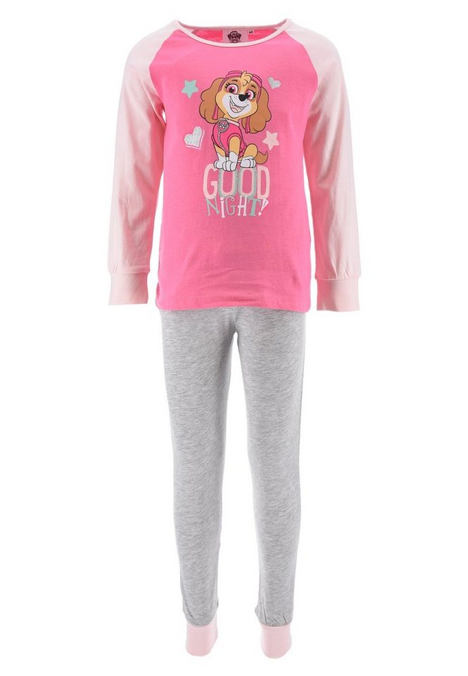 PAW PATROL Schlafanzug Kinder Mädchen Schlafanzug Kinder Pyjama Langarm Shirt + Schlaf-Hose (2 tlg) von PAW PATROL