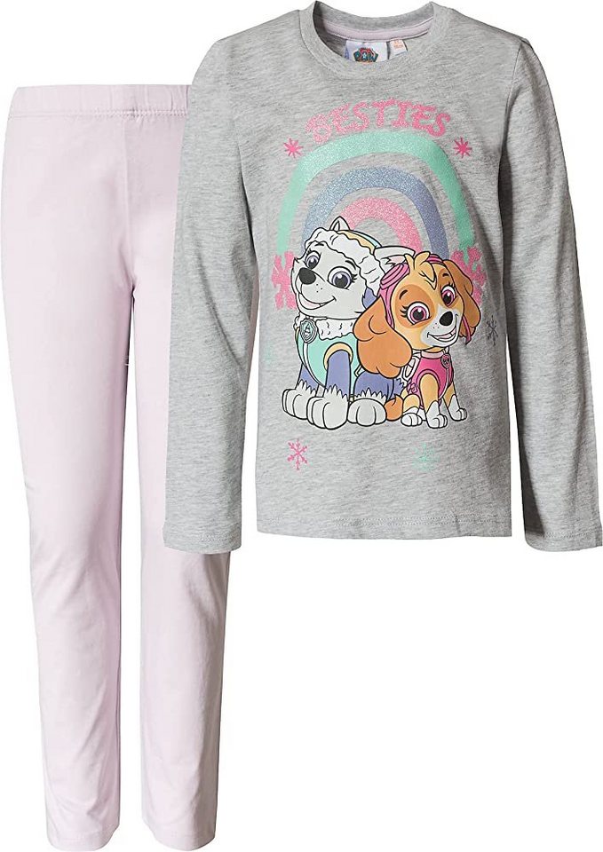 PAW PATROL Schlafanzug Langer Mädchen Schlafanzug 2 Teile Pyjama 98 104 110 116 128 von PAW PATROL
