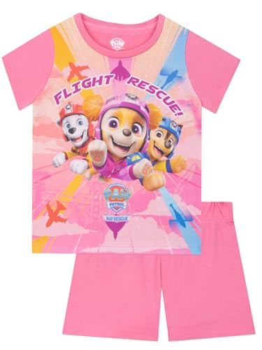 PAW PATROL Schlafanzug Mädchen | Pyjama Kurz Schlafanzug Kinder | Chase, Marshall Und Skye Schlafanzüge Für Mädchen | Rosa 92 von PAW PATROL