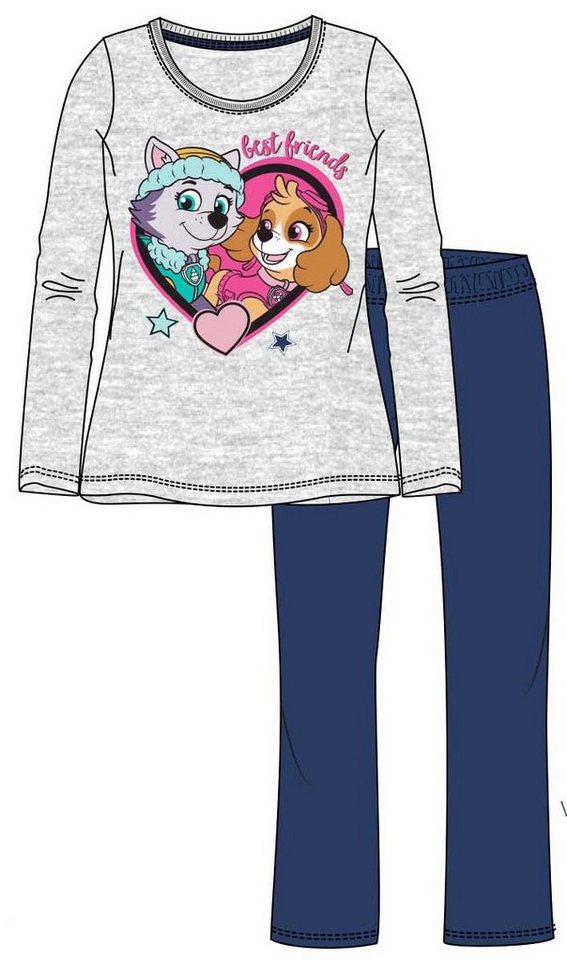 PAW PATROL Schlafanzug PAW PATROL Pyjama Langer Mädchen Schlafanzug Pyjama 98 104 110 116 128 Langer Kinderpyjama von PAW PATROL