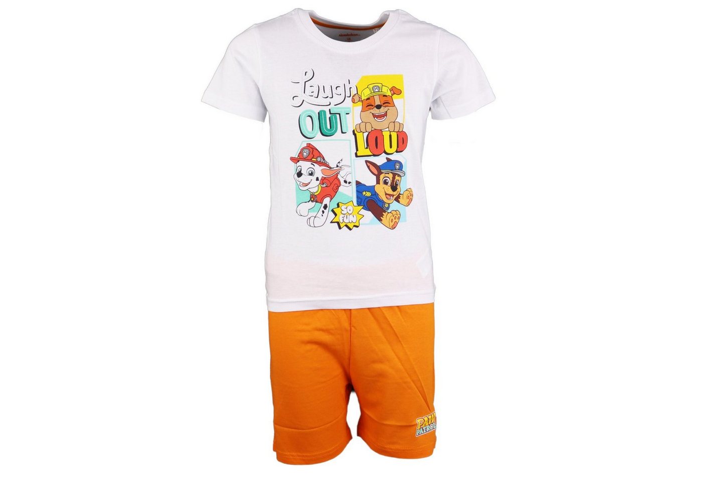 PAW PATROL Schlafanzug Paw Patrol Chase Rubble Marshall Jungen kurzarm Pyjama Gr. 98 bis 128 von PAW PATROL