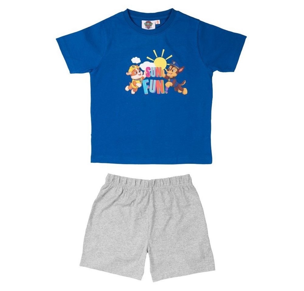 PAW PATROL Schlafanzug Paw Patrol Chase Rubble kurzarm Kinder Pyjama Gr. 98 bis 116 von PAW PATROL