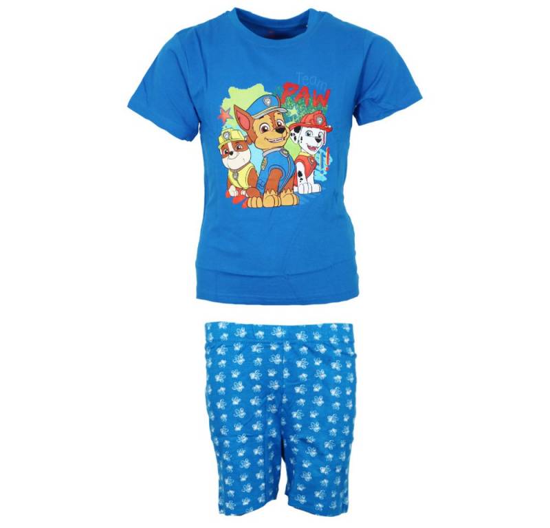 PAW PATROL Schlafanzug Paw Patrol Kinder Jungen kurzarm Pyjama Shirt Shorts Gr. 110 bis 140 von PAW PATROL