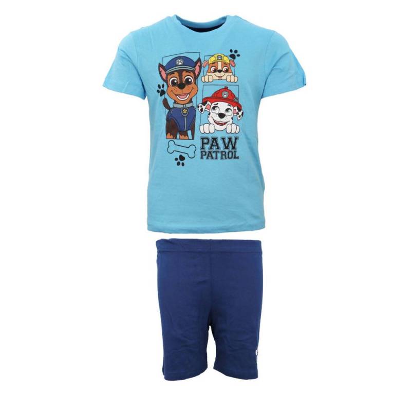 PAW PATROL Schlafanzug Paw Patrol Kinder kurzarm Pyjama Shirt Shorts Gr. 98-128 von PAW PATROL