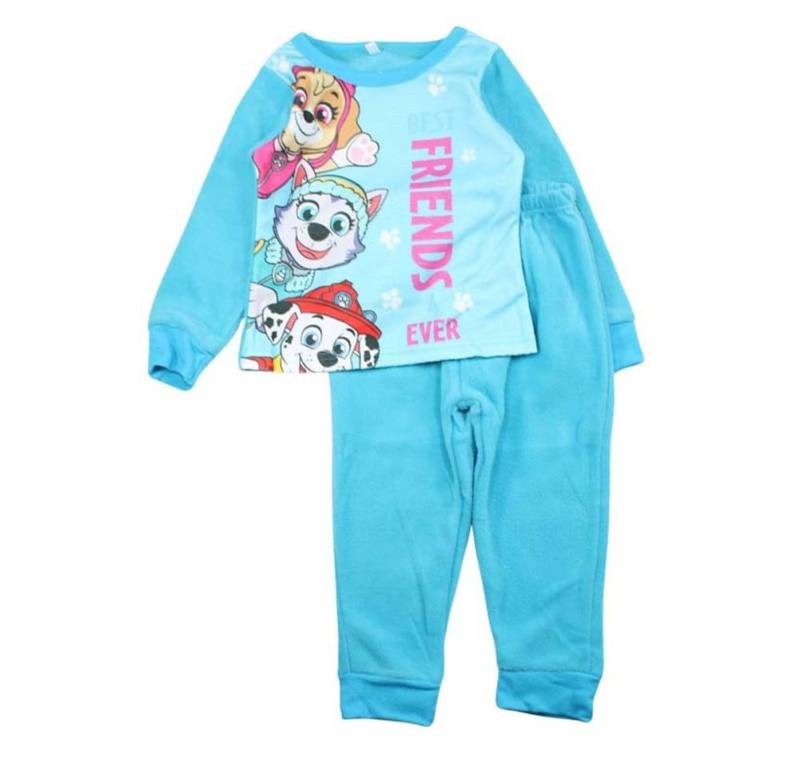 PAW PATROL Schlafanzug Paw Patrol Mädchen Fleece Teddy Pyjama warmer Schlafanzug von PAW PATROL