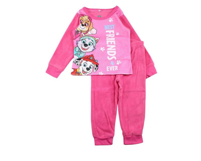 PAW PATROL Schlafanzug Paw Patrol Mädchen Fleece Teddy Pyjama warmer Schlafanzug von PAW PATROL
