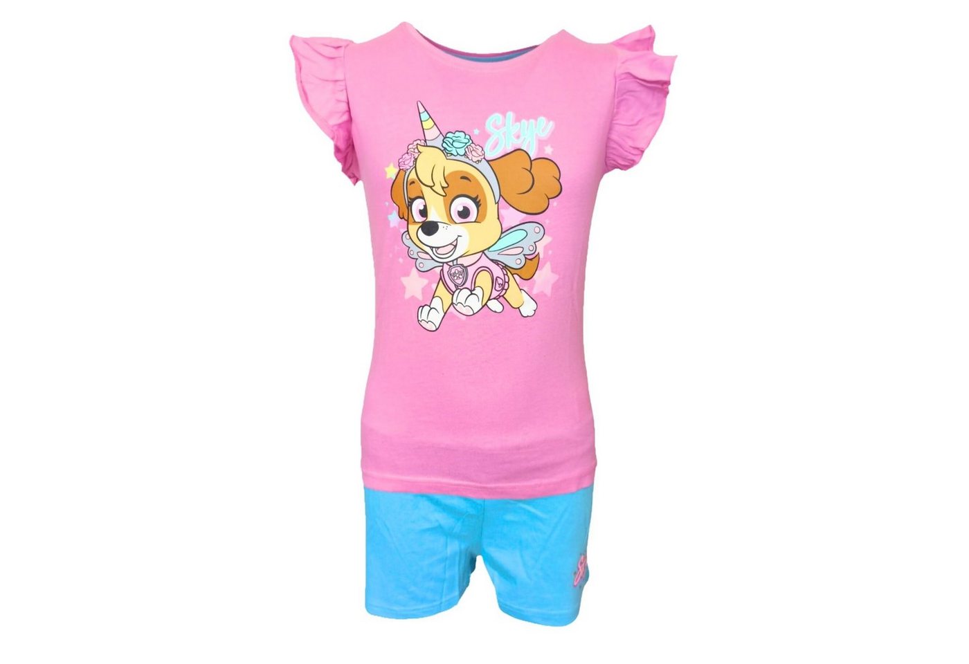 PAW PATROL Schlafanzug Skye (2 tlg) Mädchen Pyjama kurzarm Shorty aus Baumnwolle Gr. 98-128 cm von PAW PATROL