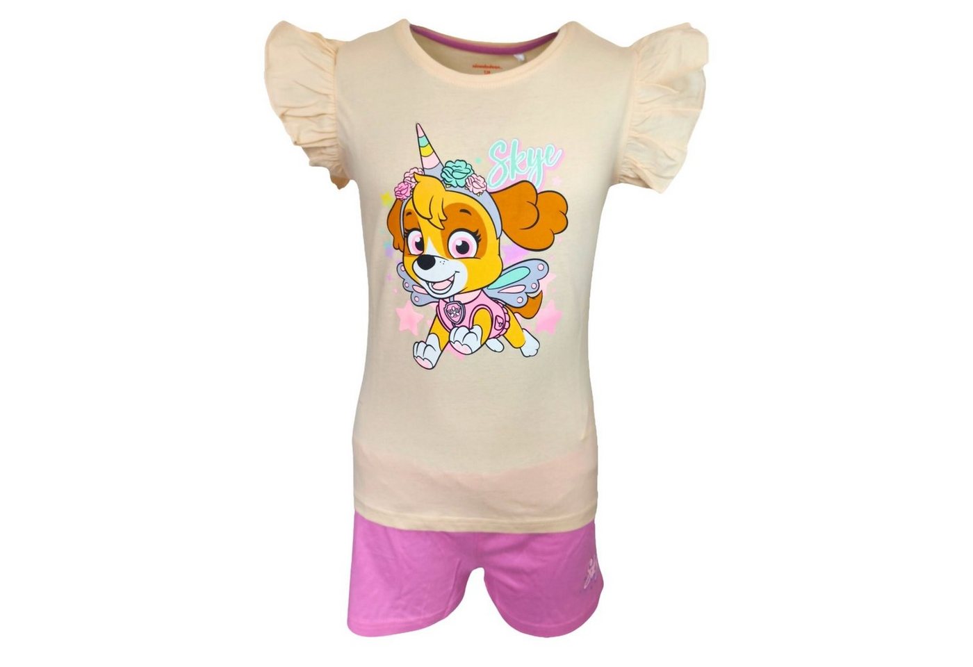 PAW PATROL Schlafanzug Skye (2 tlg) Mädchen Pyjama kurzarm Shorty aus Baumnwolle Gr. 98-128 cm von PAW PATROL