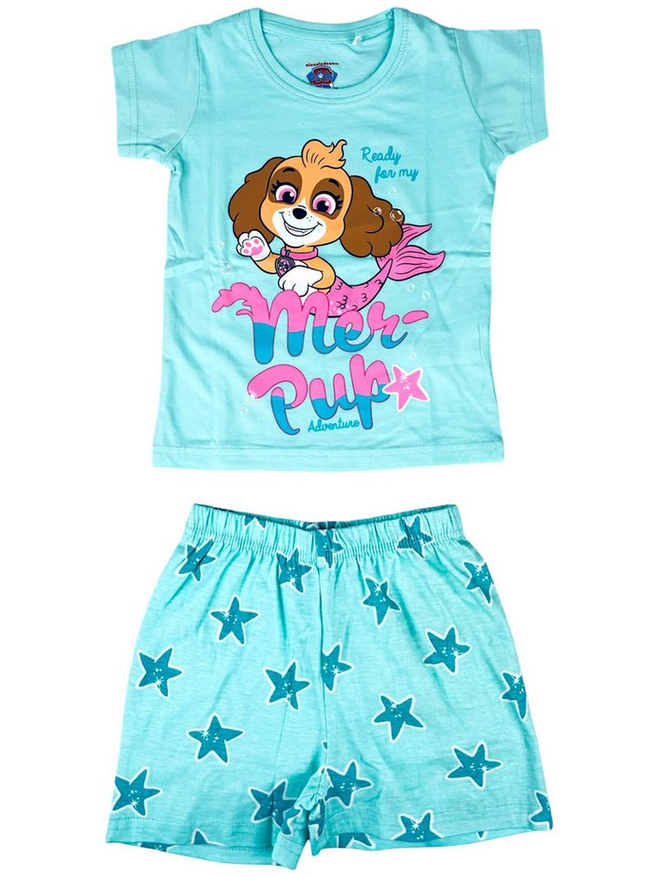 PAW PATROL Schlafanzug Skye (2 tlg) Pyjama Set kurz - Mädchen Shorty Gr. 92-128 cm von PAW PATROL