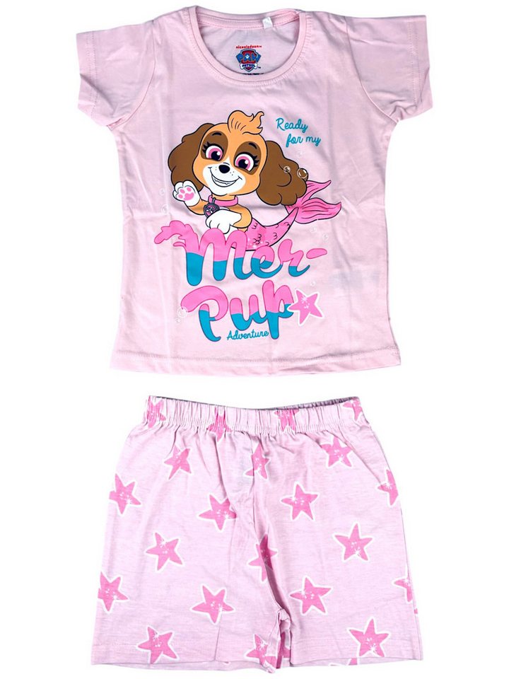 PAW PATROL Schlafanzug Skye (2 tlg) Pyjama Set kurz - Mädchen Shorty Gr. 92-128 cm von PAW PATROL