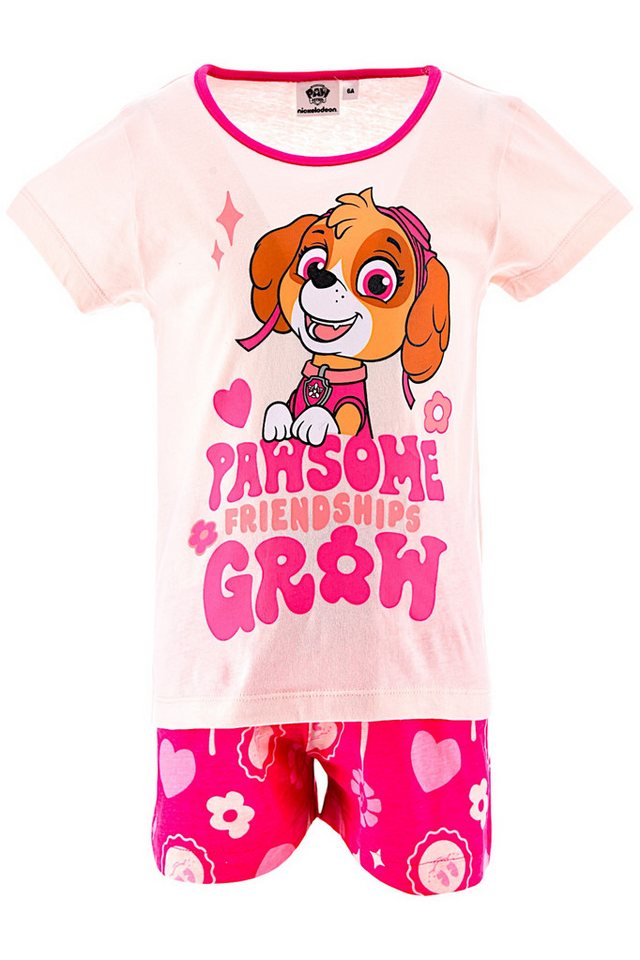 PAW PATROL Schlafanzug Skye (2 tlg) Pyjama Set kurz - Mädchen Shorty Gr. 98-116 cm von PAW PATROL
