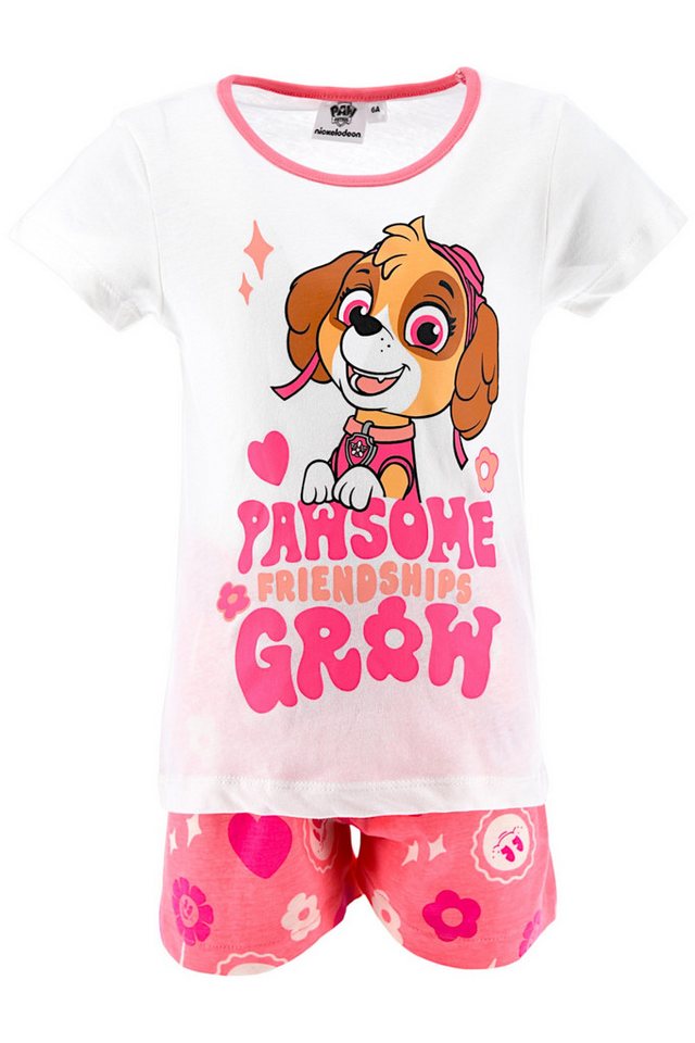 PAW PATROL Schlafanzug Skye (2 tlg) Pyjama Set kurz - Mädchen Shorty Gr. 98-116 cm von PAW PATROL