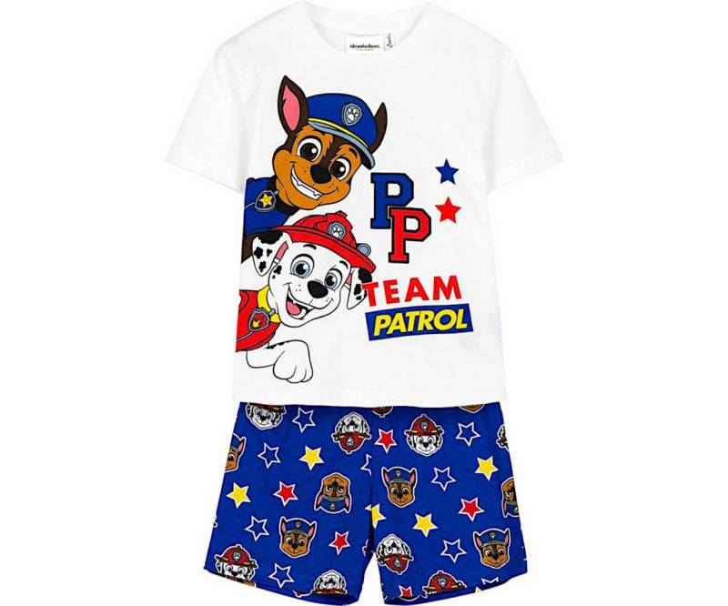 PAW PATROL Schlafanzug Team Patrol - Chase & Marshall (2 tlg) Jungen Pyjama Set kurz - Kinder Shorty Gr. 92-116 cm von PAW PATROL