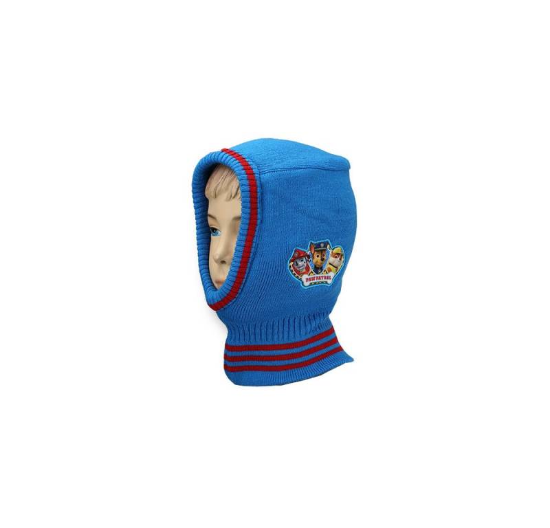 PAW PATROL Schlupfmütze Mütze Kinder ab 3 Jahre Schalmütze Größe 54 cm, Schal Wintermütze (hellblau) Marshall, Chase und Rubble Strumpfmütze von PAW PATROL
