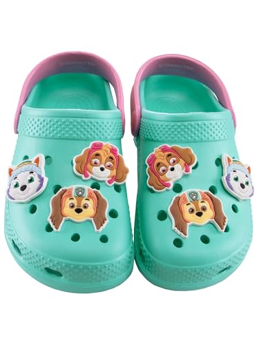 PAW PATROL Schuhe Clogs Kinder, Skye, Everest und Liberty Mädchen Schuhe, Sommer Clogs Für Kinder, Grün 27 von PAW PATROL