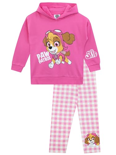 PAW PATROL Set Aus Sweatshirt Und Leggings | Skye Kinderkleidung | Mädchen Pullover Und Leggings Skye | Rosa 128 von PAW PATROL