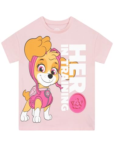 PAW PATROL Shirt Mädchen | Skye Mädchen T-Shirt | Kinder Sommer Kleidung | Rosa 128 von PAW PATROL