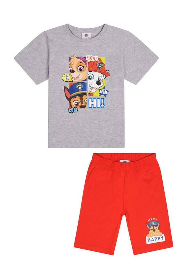 PAW PATROL Shorty Chase Marshall Skye Kinder Jungen Pyjama kurzarm Nachtwäsche (2 tlg) von PAW PATROL