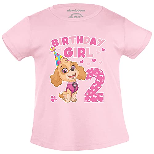 Paw Patrol - Skye Birthday Girl 2 Jahre Geburtstag Mädchen T-Shirt 104 Rosa von PAW PATROL