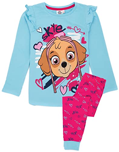 PAW PATROL Skye-Pyjama für Mädchen | Pyjama-Set mit Charakter-Loungehose und langärmligem T-Shirt in Blau/Rosa | Kinderkleidung Pyjamas Pyjama Loungewear Nachtwäsche | Gemütliche Geschenkartikel von PAW PATROL