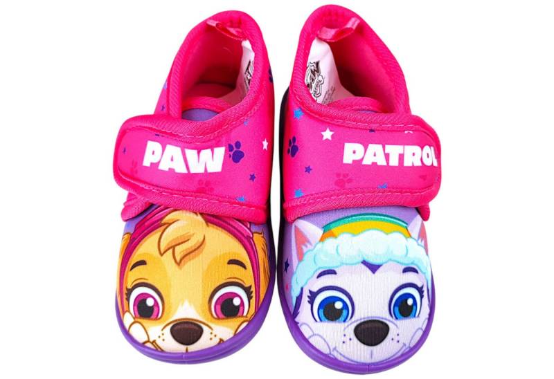 PAW PATROL Skye & Everest Hausschuh Mädchen Pantoffeln mit Klettverschluss Gr. 22-27 von PAW PATROL