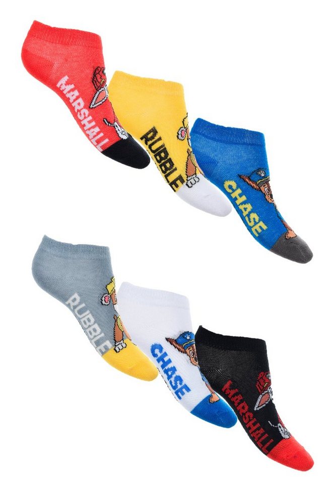 PAW PATROL Sneakersocken Chase Marshall Rubble Kinder Jungen Sneaker Strümpfe Socken (6-Paar) von PAW PATROL