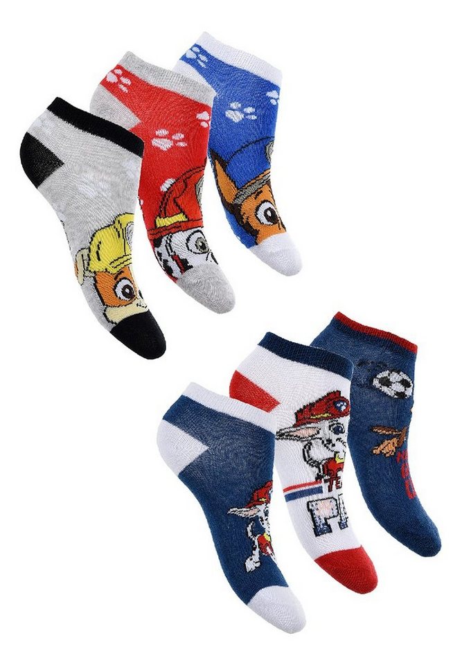 PAW PATROL Sneakersocken Rubble Chase Marshall Kinder Jungen Söckchen (6-Paar) mit unterschiedlichen Designs von PAW PATROL