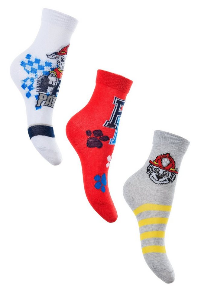 PAW PATROL Socken Marshall Chase Kinder Jungen Socken Strümpfe (3-Paar) von PAW PATROL